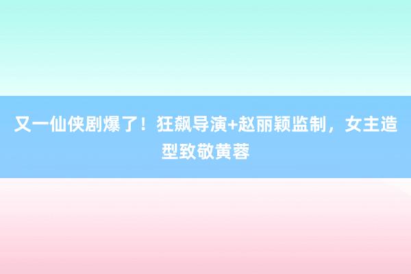 又一仙侠剧爆了！狂飙导演+赵丽颖监制，女主造型致敬黄蓉