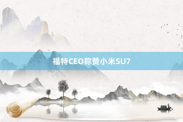 福特CEO称赞小米SU7