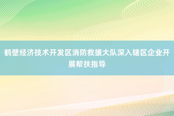 鹤壁经济技术开发区消防救援大队深入辖区企业开展帮扶指导