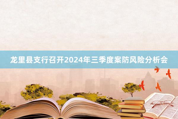 龙里县支行召开2024年三季度案防风险分析会