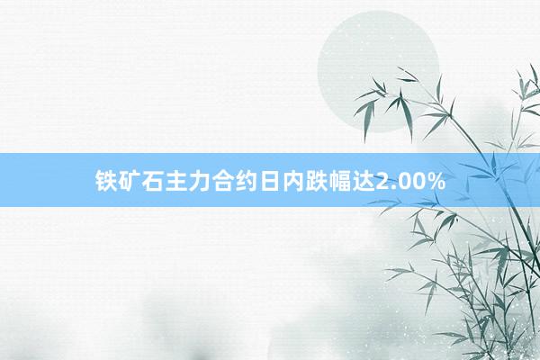 铁矿石主力合约日内跌幅达2.00%