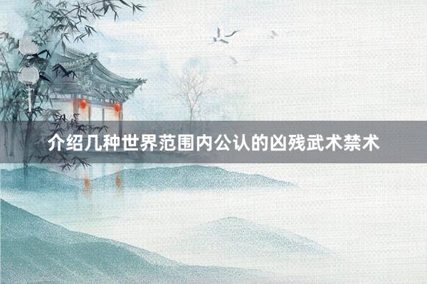 介绍几种世界范围内公认的凶残武术禁术