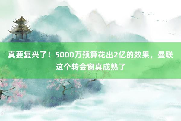 真要复兴了！5000万预算花出2亿的效果，曼联这个转会窗真成熟了