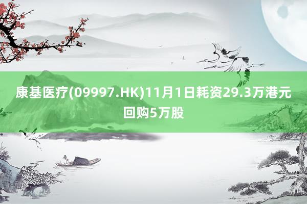 康基医疗(09997.HK)11月1日耗资29.3万港元回购5万股