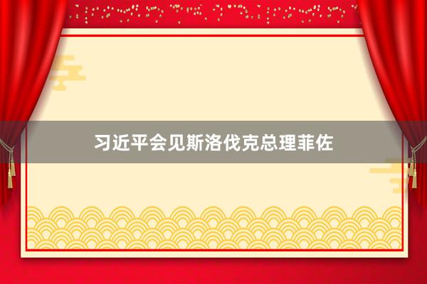 习近平会见斯洛伐克总理菲佐