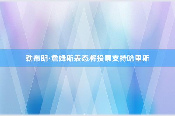 勒布朗·詹姆斯表态将投票支持哈里斯