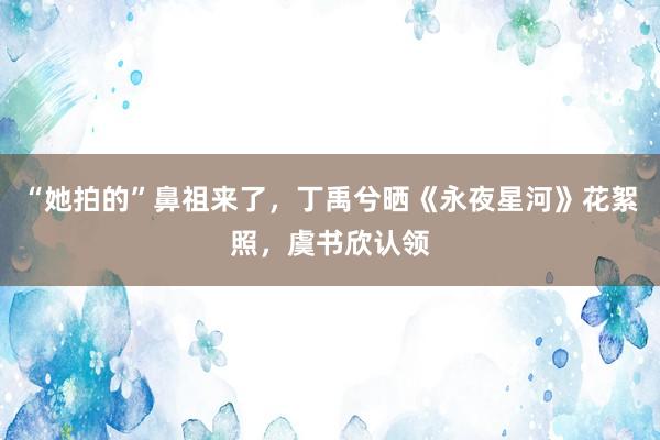 “她拍的”鼻祖来了，丁禹兮晒《永夜星河》花絮照，虞书欣认领