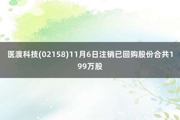 医渡科技(02158)11月6日注销已回购股份合共199万股