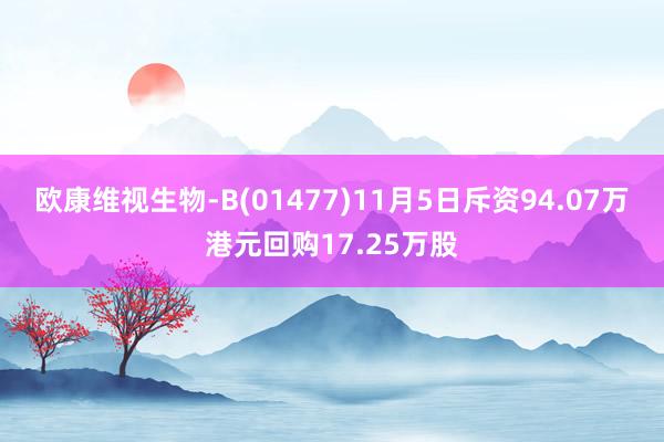 欧康维视生物-B(01477)11月5日斥资94.07万港元回购17.25万股