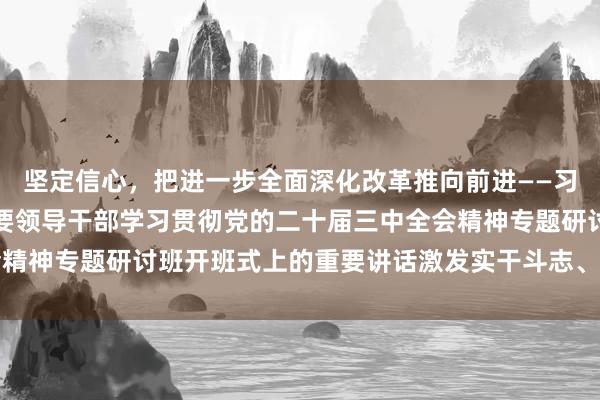 坚定信心，把进一步全面深化改革推向前进——习近平总书记在省部级主要领导干部学习贯彻党的二十届三中全会精神专题研讨班开班式上的重要讲话激发实干斗志、凝聚改革合力