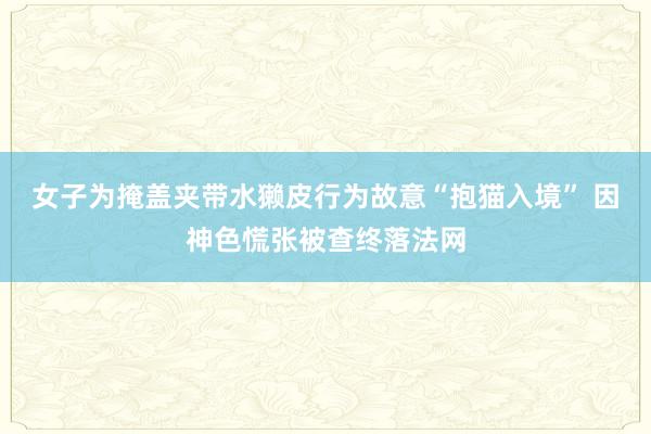 女子为掩盖夹带水獭皮行为故意“抱猫入境” 因神色慌张被查终落法网