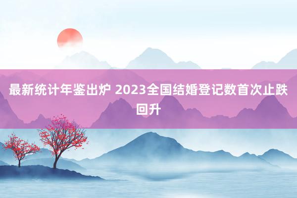 最新统计年鉴出炉 2023全国结婚登记数首次止跌回升