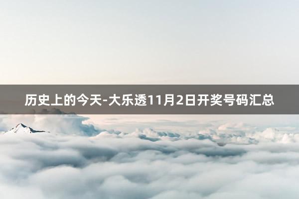 历史上的今天-大乐透11月2日开奖号码汇总