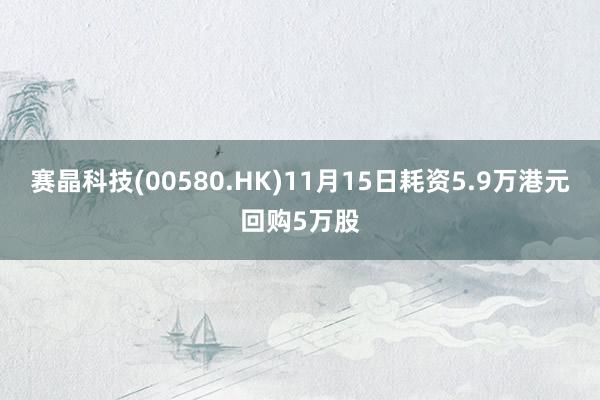 赛晶科技(00580.HK)11月15日耗资5.9万港元回购5万股