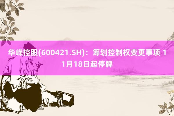 华嵘控股(600421.SH)：筹划控制权变更事项 11月18日起停牌