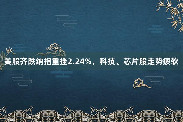 美股齐跌纳指重挫2.24%，科技、芯片股走势疲软