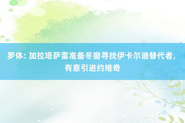 罗体: 加拉塔萨雷准备冬窗寻找伊卡尔迪替代者, 有意引进约维奇