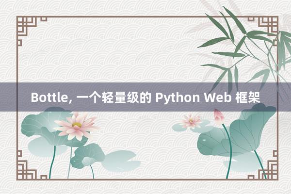 Bottle, 一个轻量级的 Python Web 框架