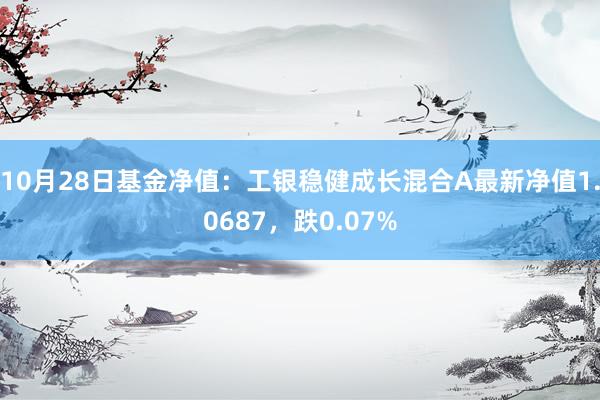 10月28日基金净值：工银稳健成长混合A最新净值1.0687，跌0.07%