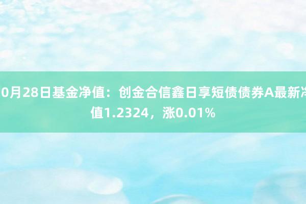 10月28日基金净值：创金合信鑫日享短债债券A最新净值1.2324，涨0.01%