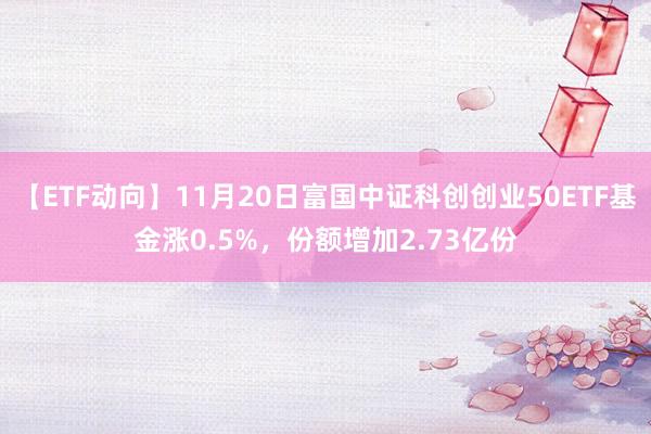 【ETF动向】11月20日富国中证科创创业50ETF基金涨0.5%，份额增加2.73亿份