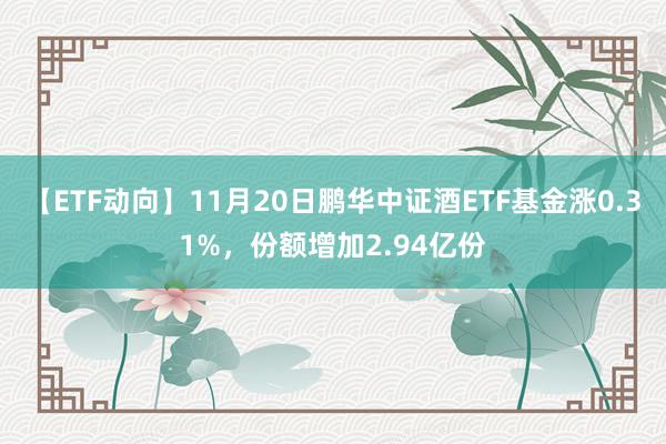 【ETF动向】11月20日鹏华中证酒ETF基金涨0.31%，份额增加2.94亿份