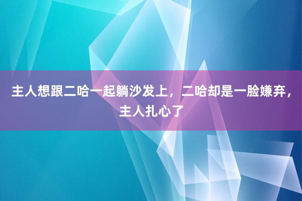 主人想跟二哈一起躺沙发上，二哈却是一脸嫌弃，主人扎心了