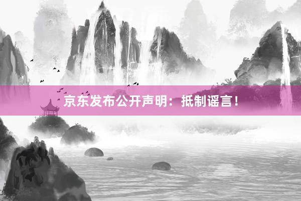 京东发布公开声明：抵制谣言！