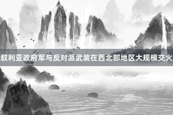 叙利亚政府军与反对派武装在西北部地区大规模交火