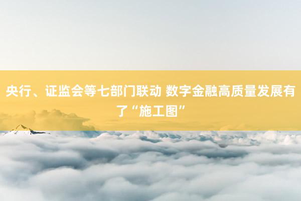 央行、证监会等七部门联动 数字金融高质量发展有了“施工图”