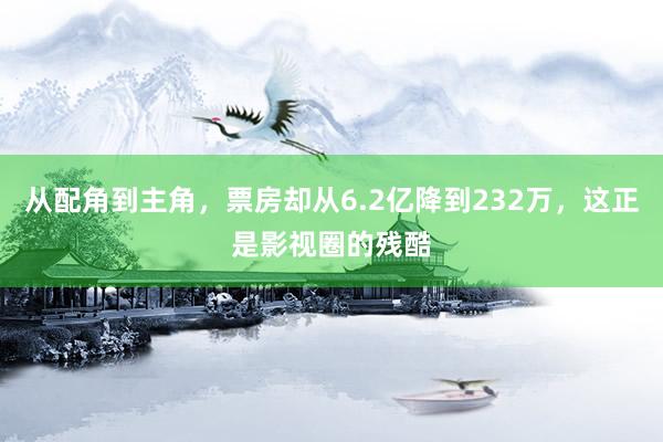 从配角到主角，票房却从6.2亿降到232万，这正是影视圈的残酷