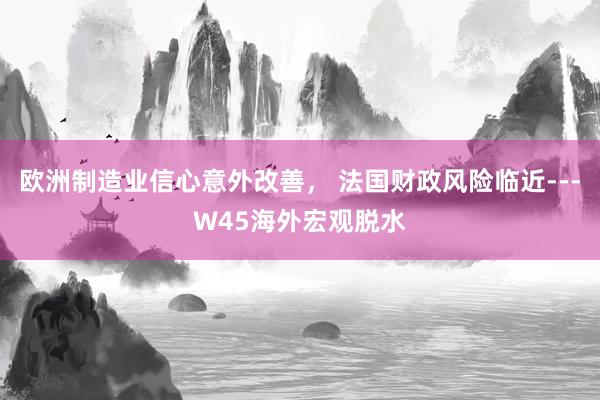 欧洲制造业信心意外改善， 法国财政风险临近---W45海外宏观脱水