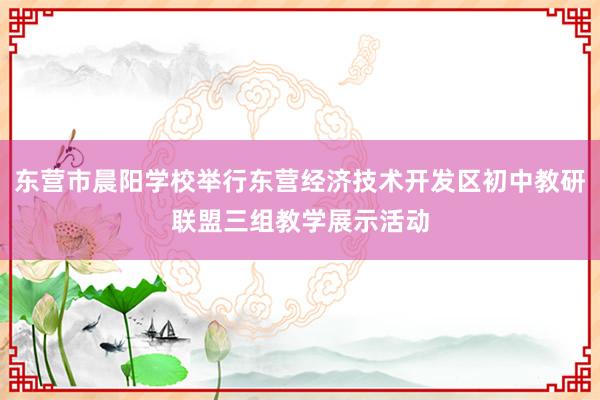 东营市晨阳学校举行东营经济技术开发区初中教研联盟三组教学展示活动