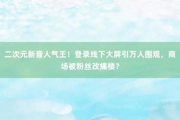 二次元新晋人气王！登录线下大屏引万人围观，商场被粉丝改痛楼？