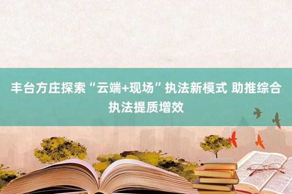 丰台方庄探索“云端+现场”执法新模式 助推综合执法提质增效