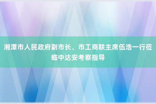 湘潭市人民政府副市长、市工商联主席伍浩一行莅临中达安考察指导