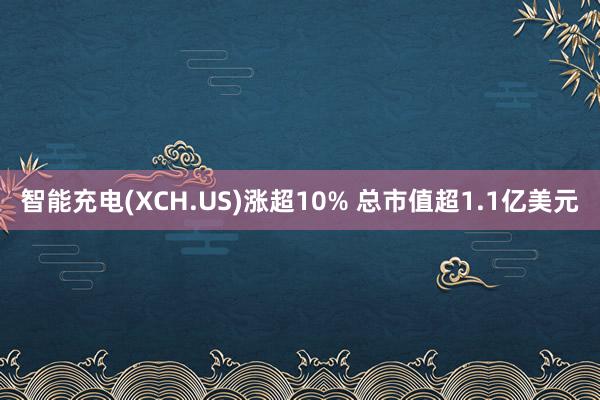 智能充电(XCH.US)涨超10% 总市值超1.1亿美元